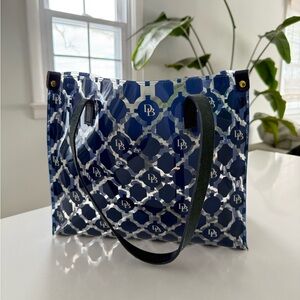 Dooney & Burke Blue Patterned Tote Bag